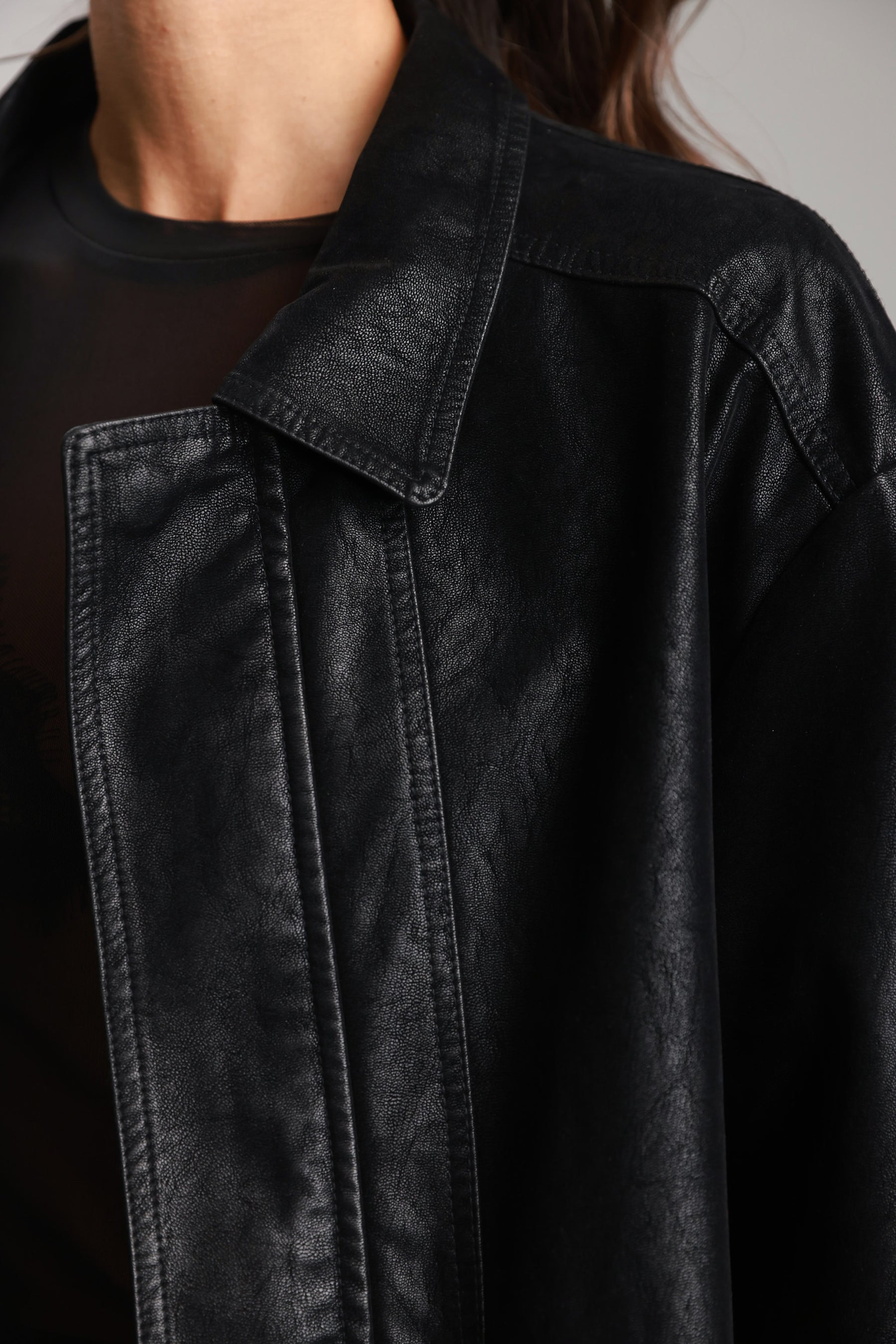 מעיל ג'ני שחור