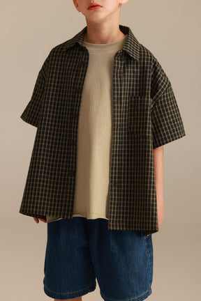 חולצת אודל מכופתרת חומה