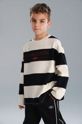 חולצת ויולה שחור/שמנת