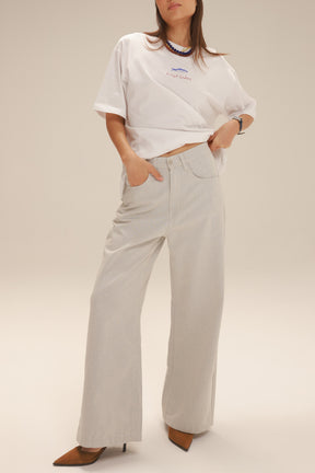 ג'ינס ברנדי פסים כחול בהיר