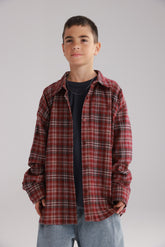 חולצת איב מכופתרת בורדו