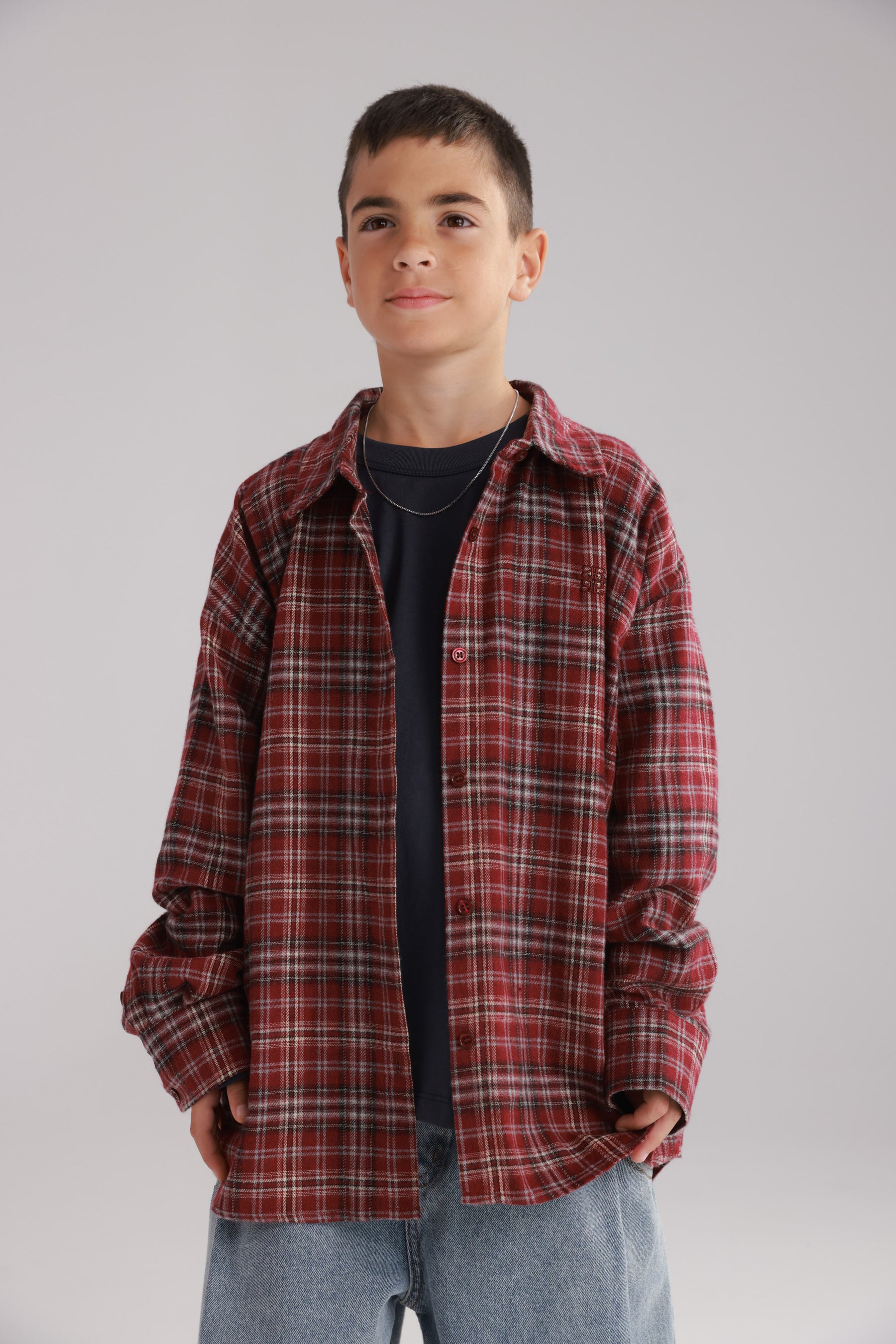 חולצת איב מכופתרת בורדו