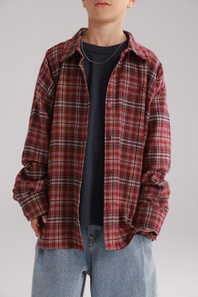 חולצת איב מכופתרת בורדו