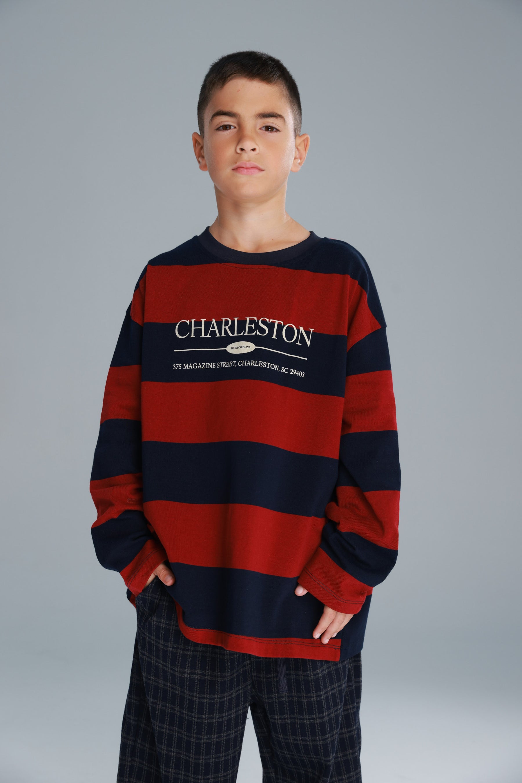 חולצת ויולה נייבי/בורדו