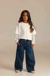 ג'ינס מגנוליה כחול כהה