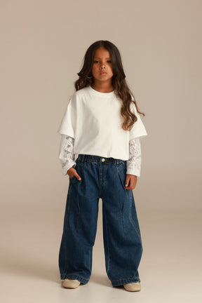 ג'ינס מגנוליה כחול כהה