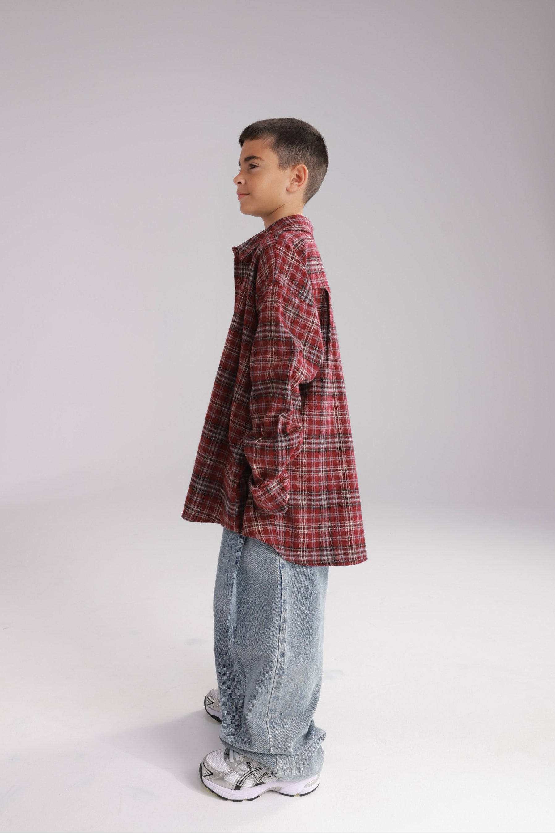 חולצת איב מכופתרת בורדו