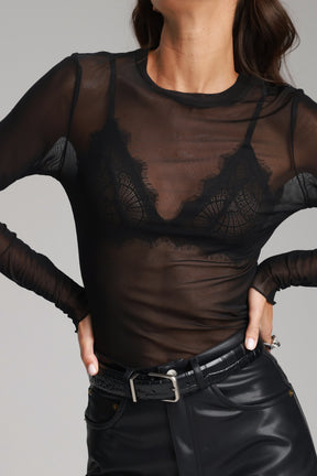 חולצת קרול שחורה