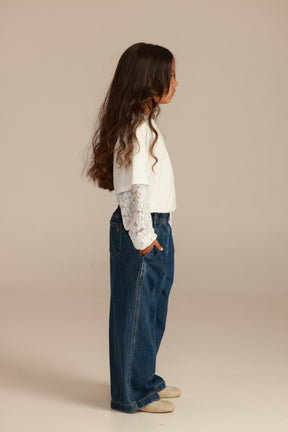 ג'ינס מגנוליה כחול כהה