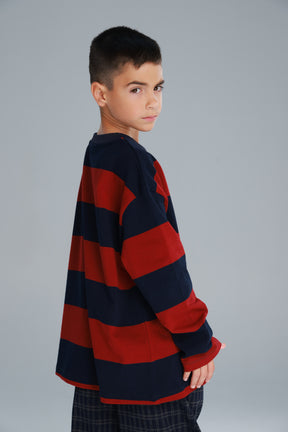 חולצת ויולה נייבי/בורדו