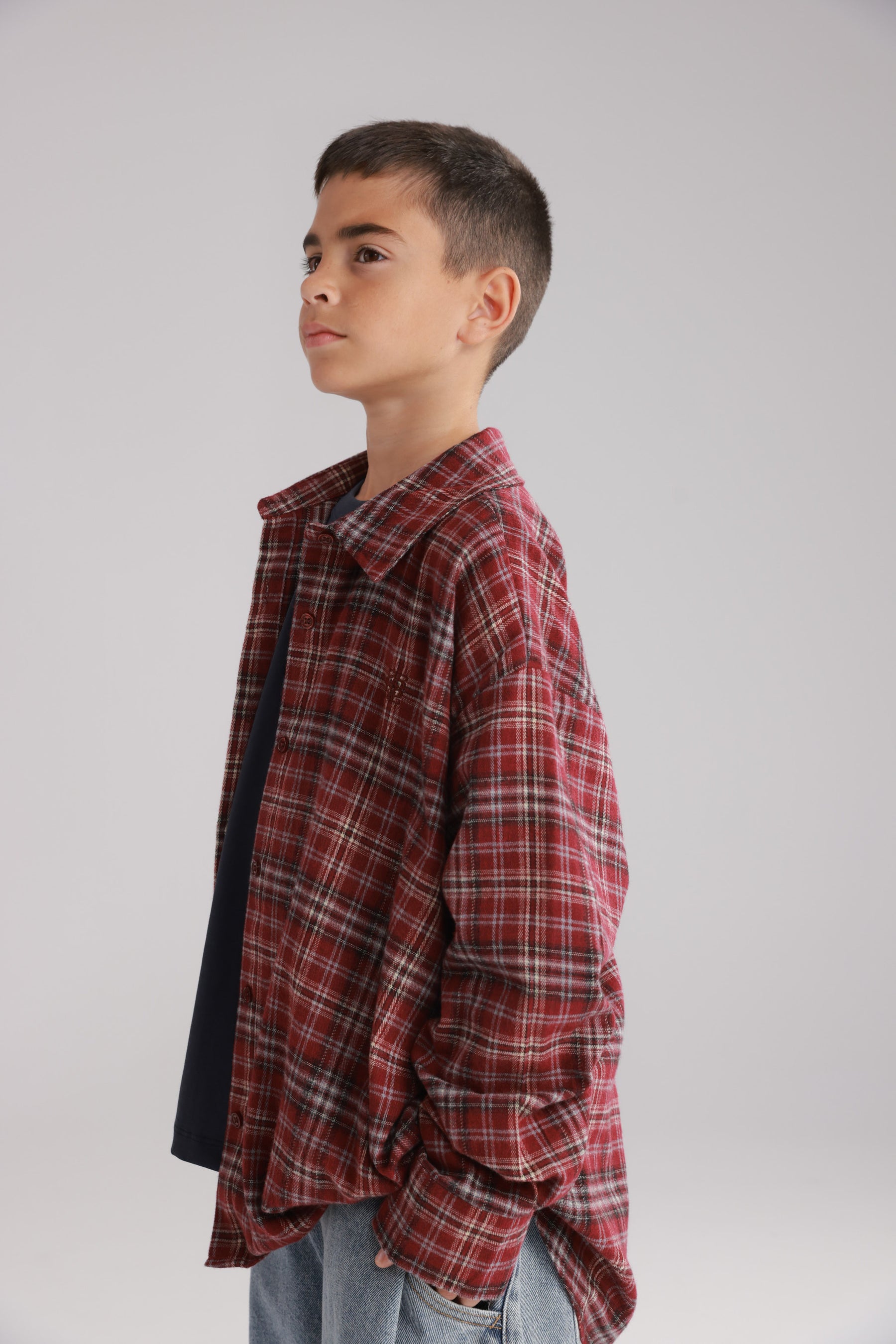 חולצת איב מכופתרת בורדו