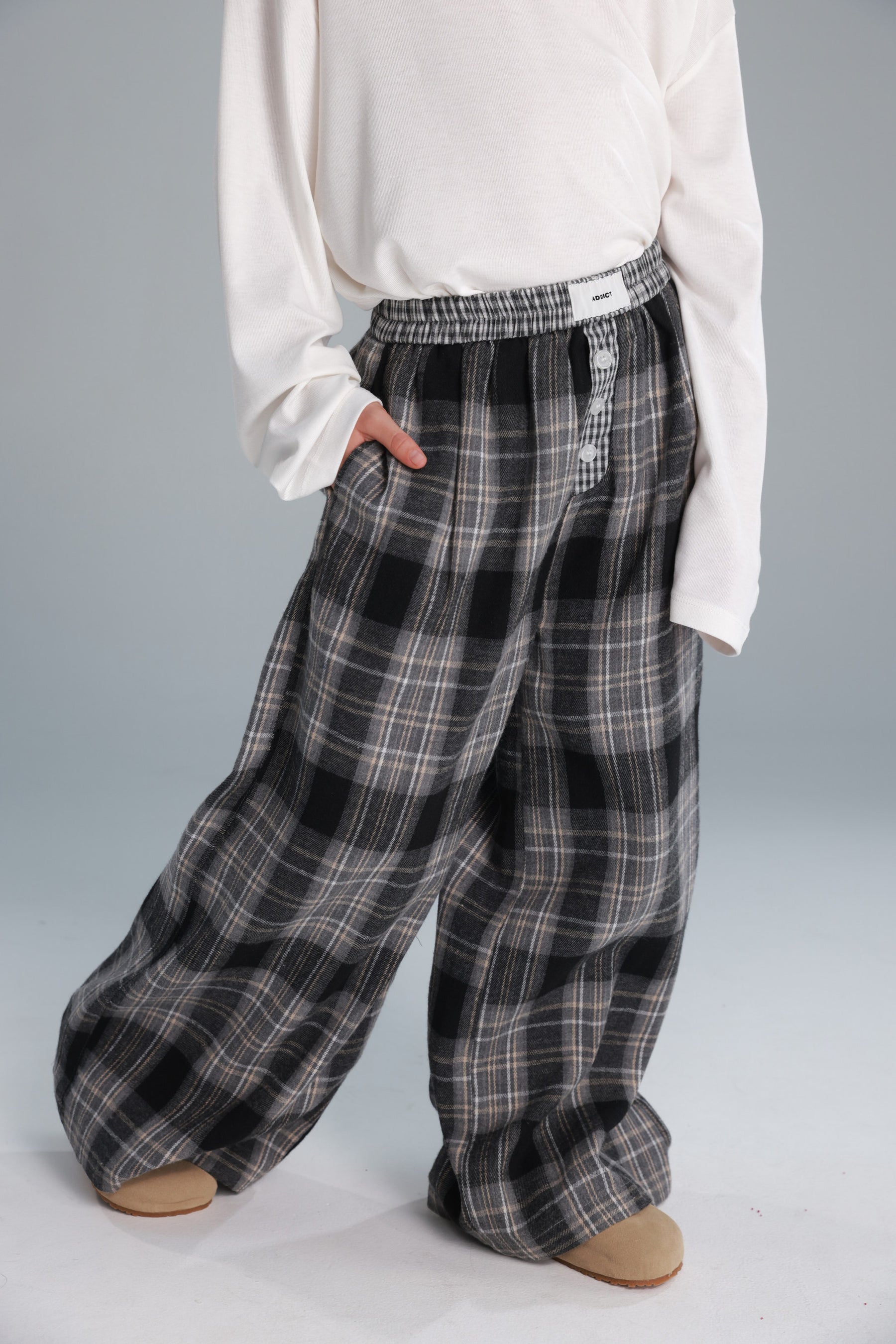 מכנסי סטיב אפורים