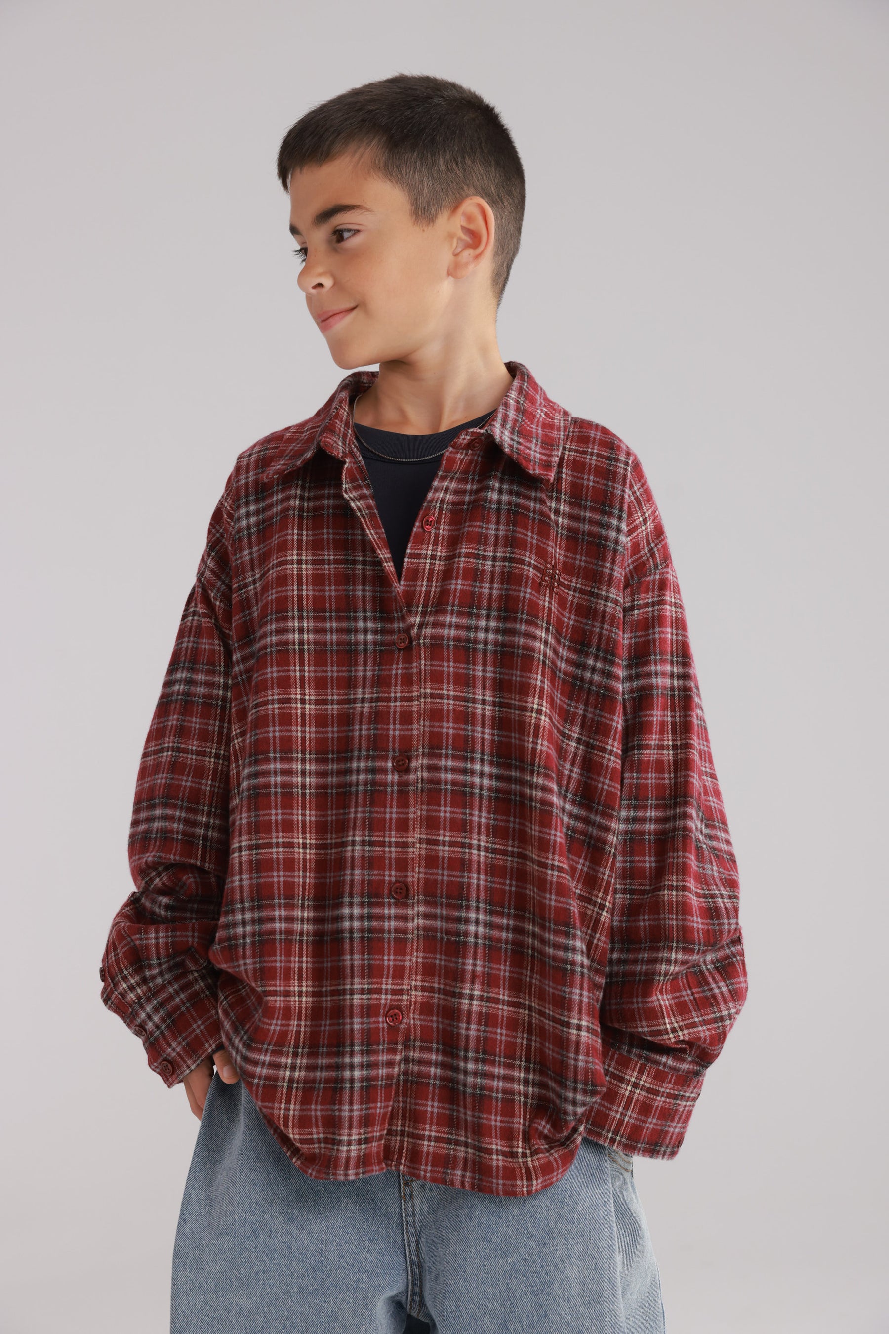 חולצת איב מכופתרת בורדו