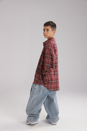 חולצת איב מכופתרת בורדו