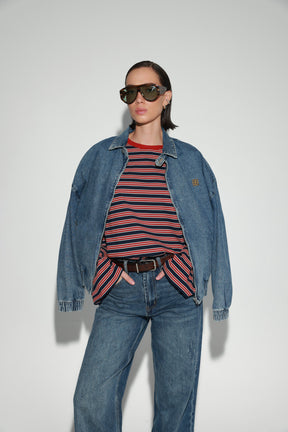 ג'קט ג'ינס תאי כחול כהה