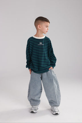 חולצת ברנדון נייבי/ירוק