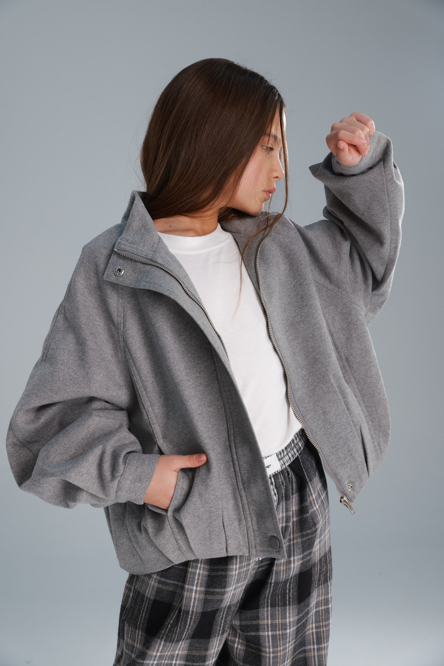 ג'קט ליאון אפור