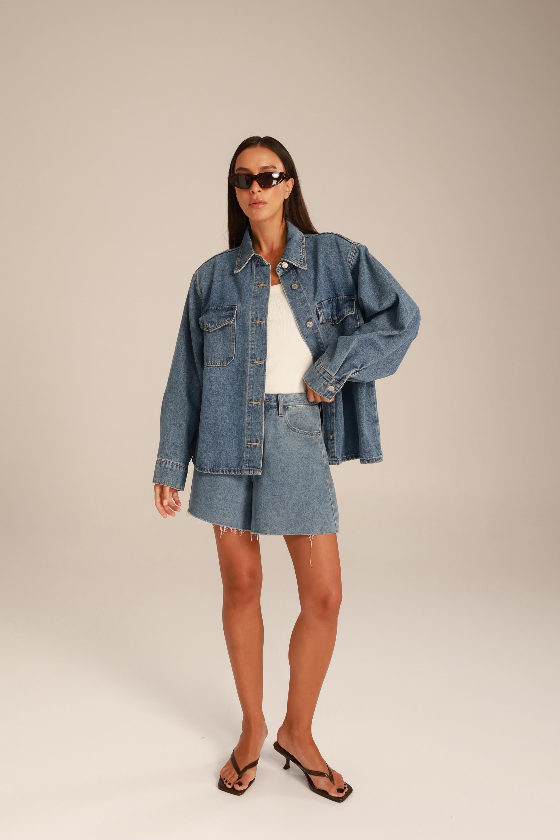 חולצת ג'ינס היילי כחול בהיר