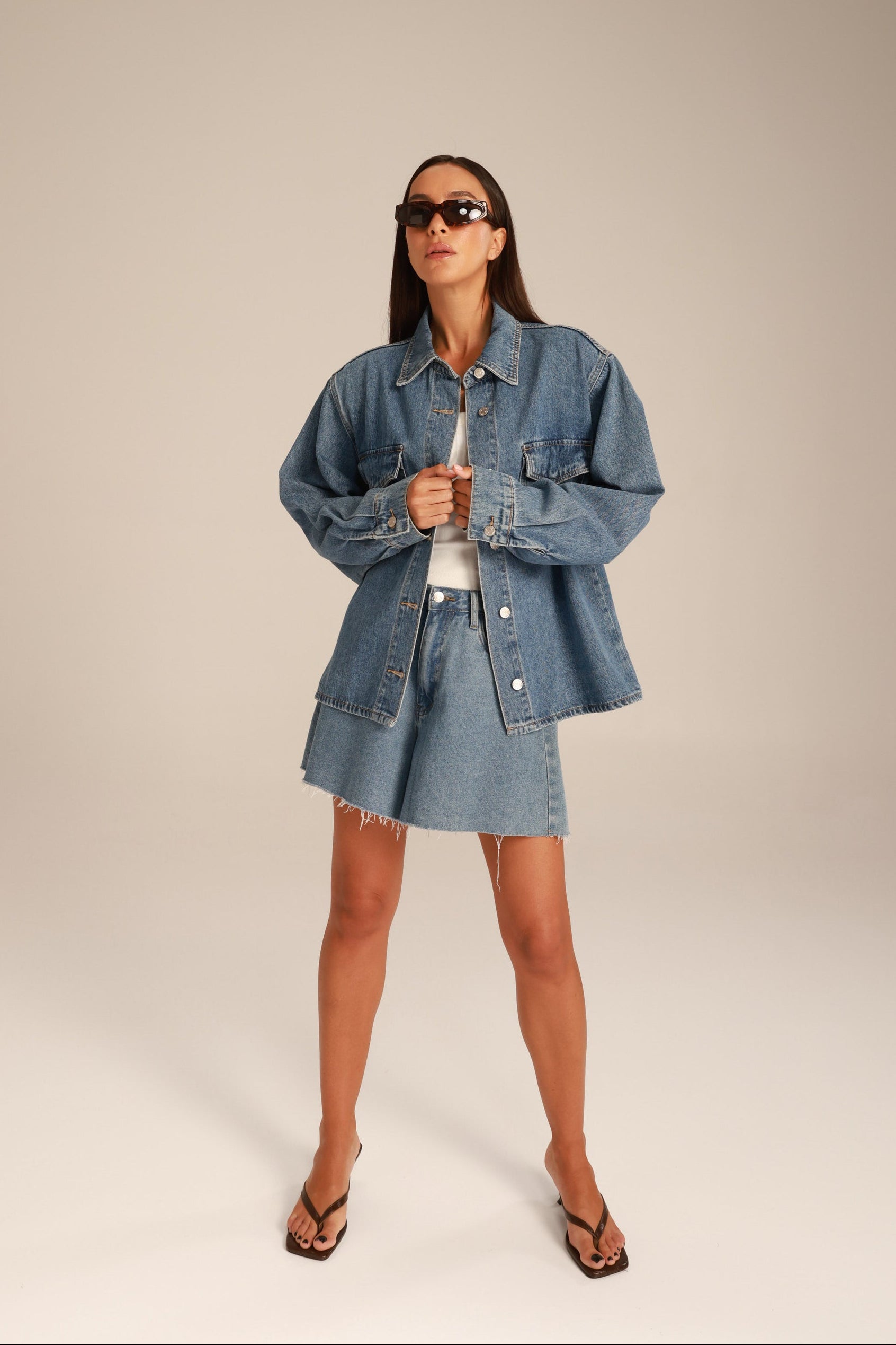 חולצת ג'ינס היילי כחול בהיר