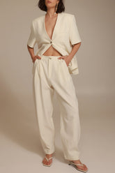 מכנסי אלכסנדרה שמנת