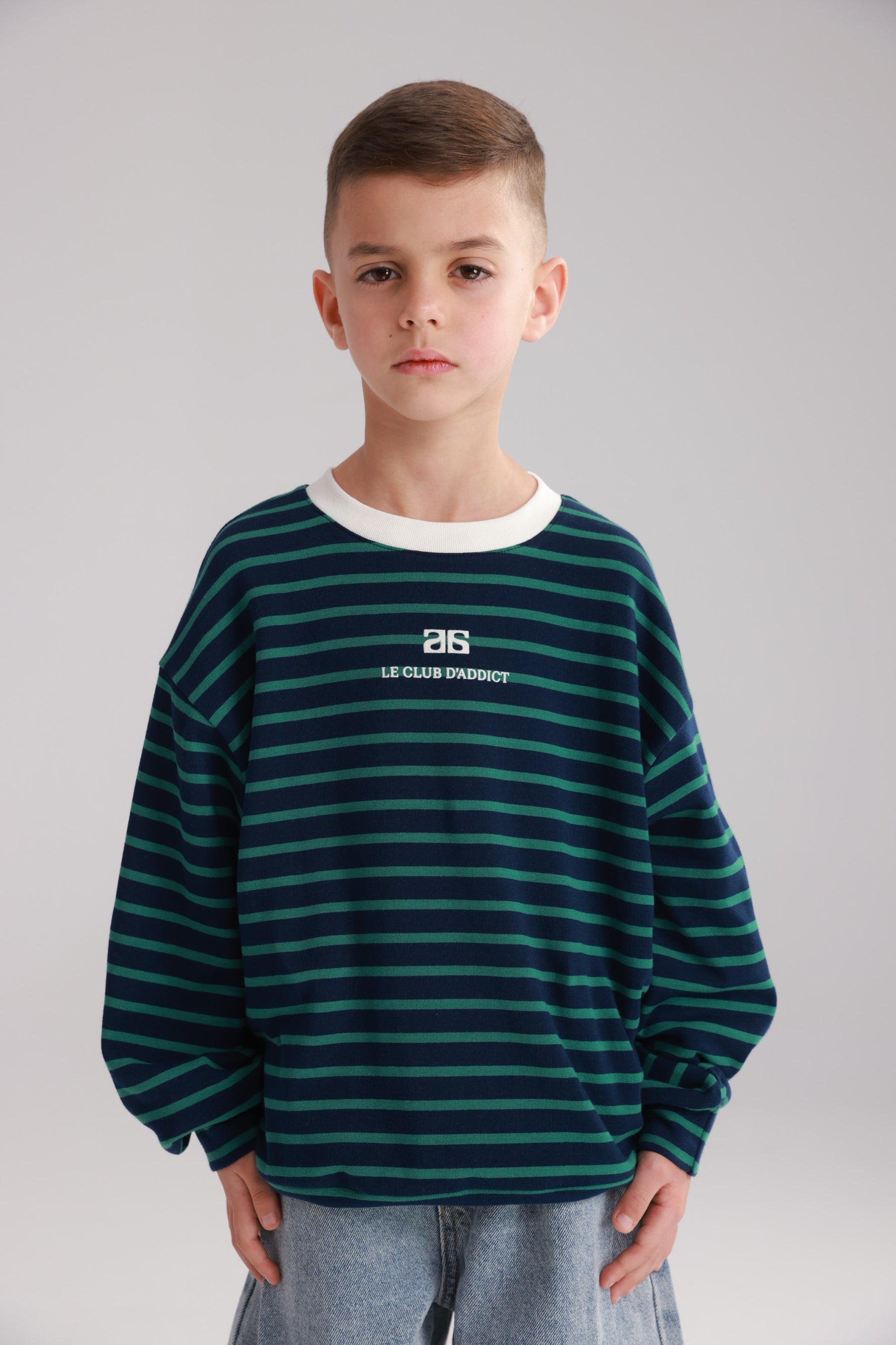 חולצת ברנדון נייבי/ירוק