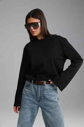 חולצת אמור שחורה