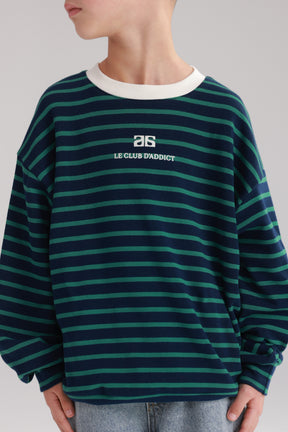 חולצת ברנדון נייבי/ירוק