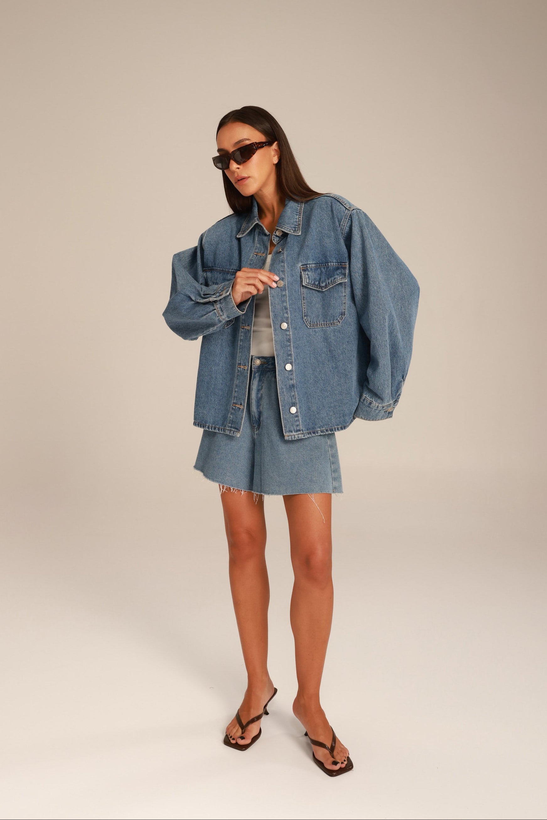 חולצת ג'ינס היילי כחול בהיר