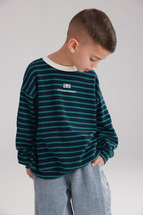 חולצת ברנדון נייבי/ירוק