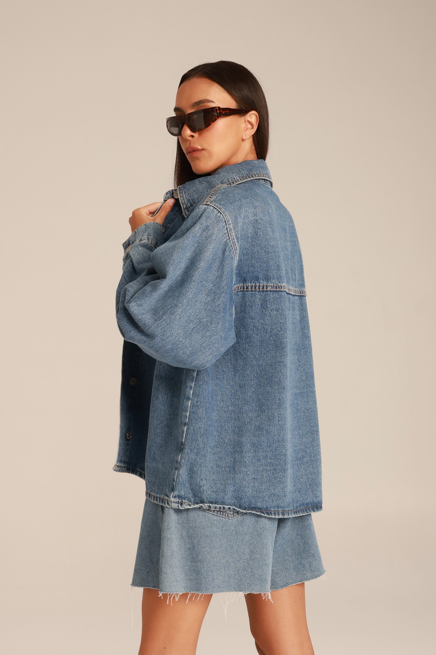 חולצת ג'ינס היילי כחול בהיר