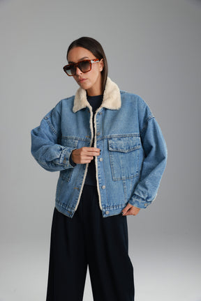 ג'קט ג'ינס קרלוס כחול בהיר