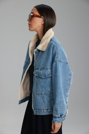 ג'קט ג'ינס קרלוס כחול בהיר