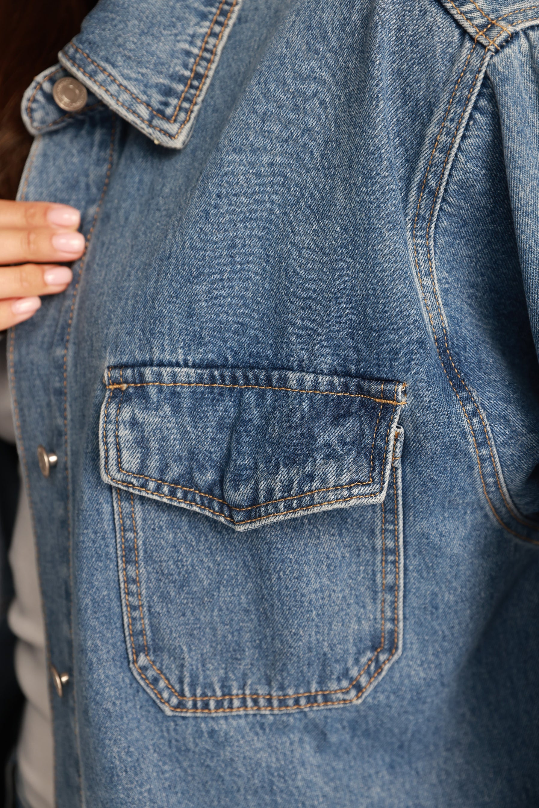 חולצת ג'ינס היילי כחול בהיר