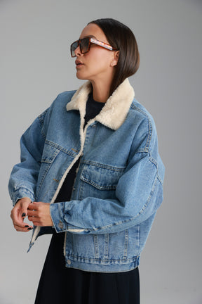 ג'קט ג'ינס קרלוס כחול בהיר