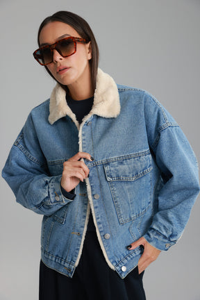 ג'קט ג'ינס קרלוס כחול בהיר