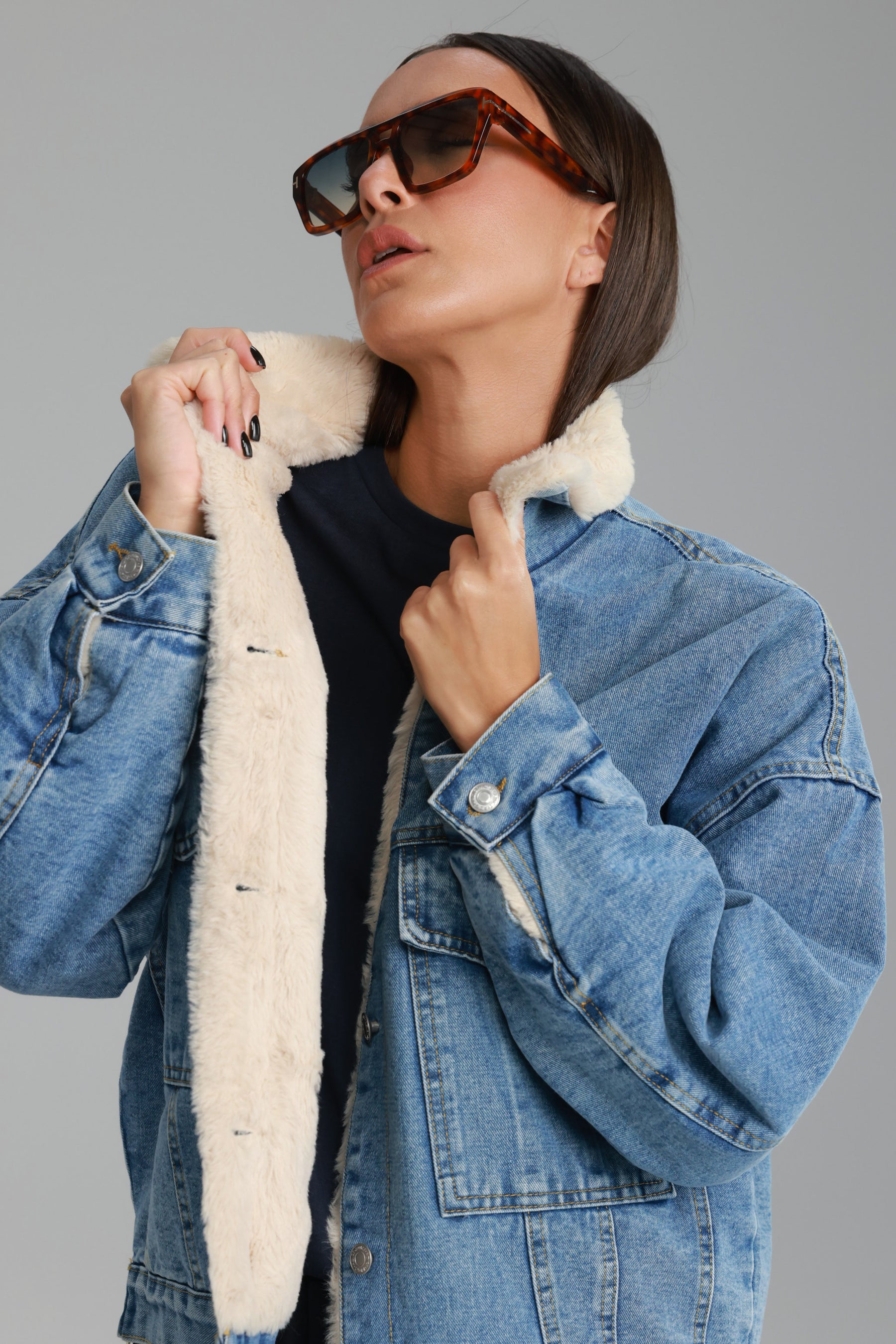 ג'קט ג'ינס קרלוס כחול בהיר