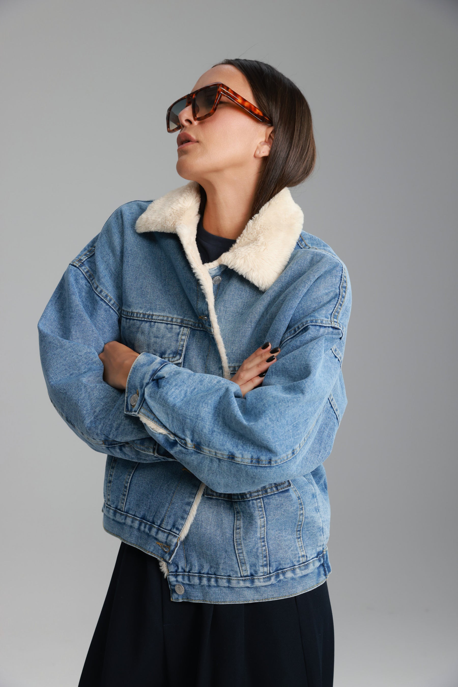 ג'קט ג'ינס קרלוס כחול בהיר