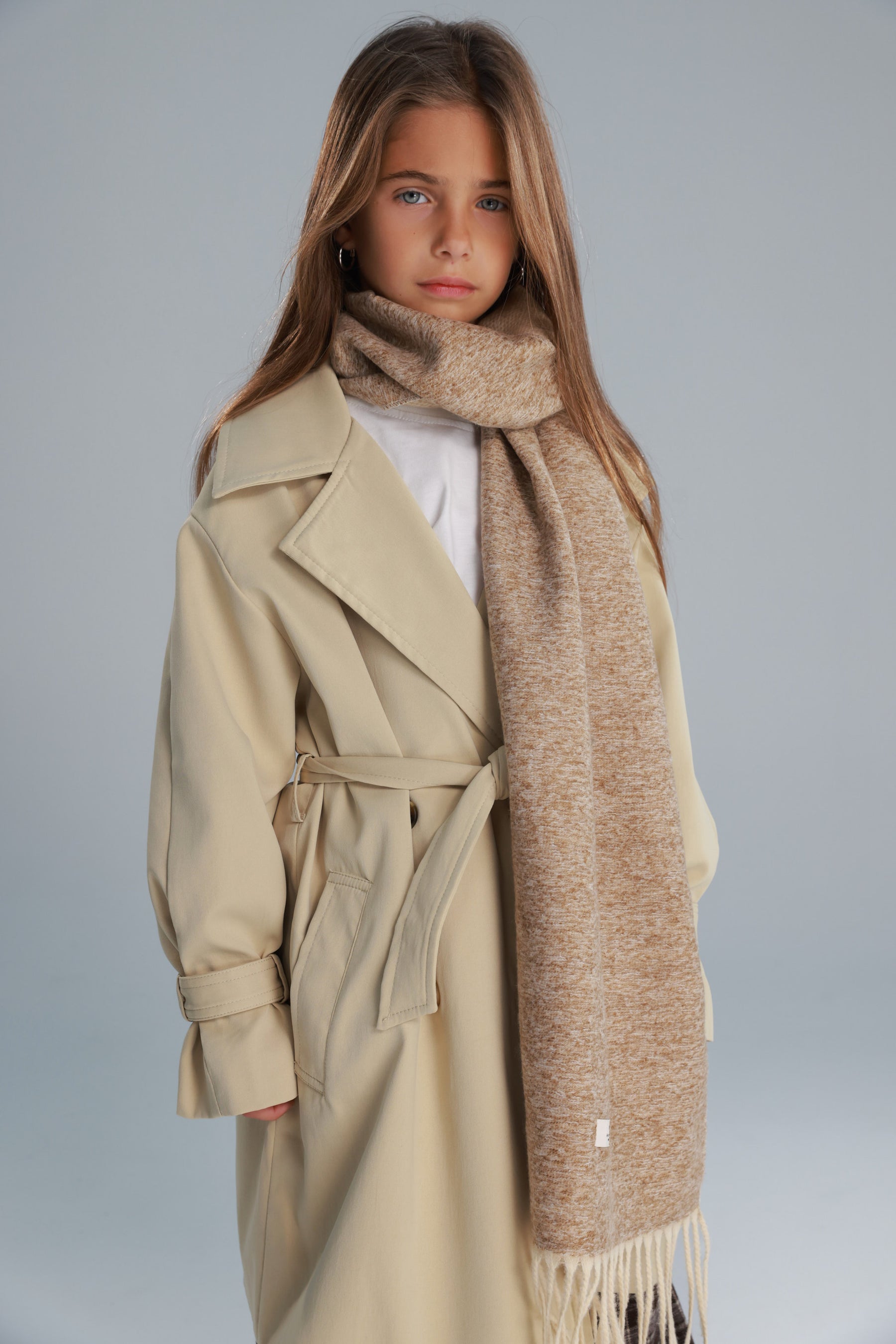 צעיף אניה חום