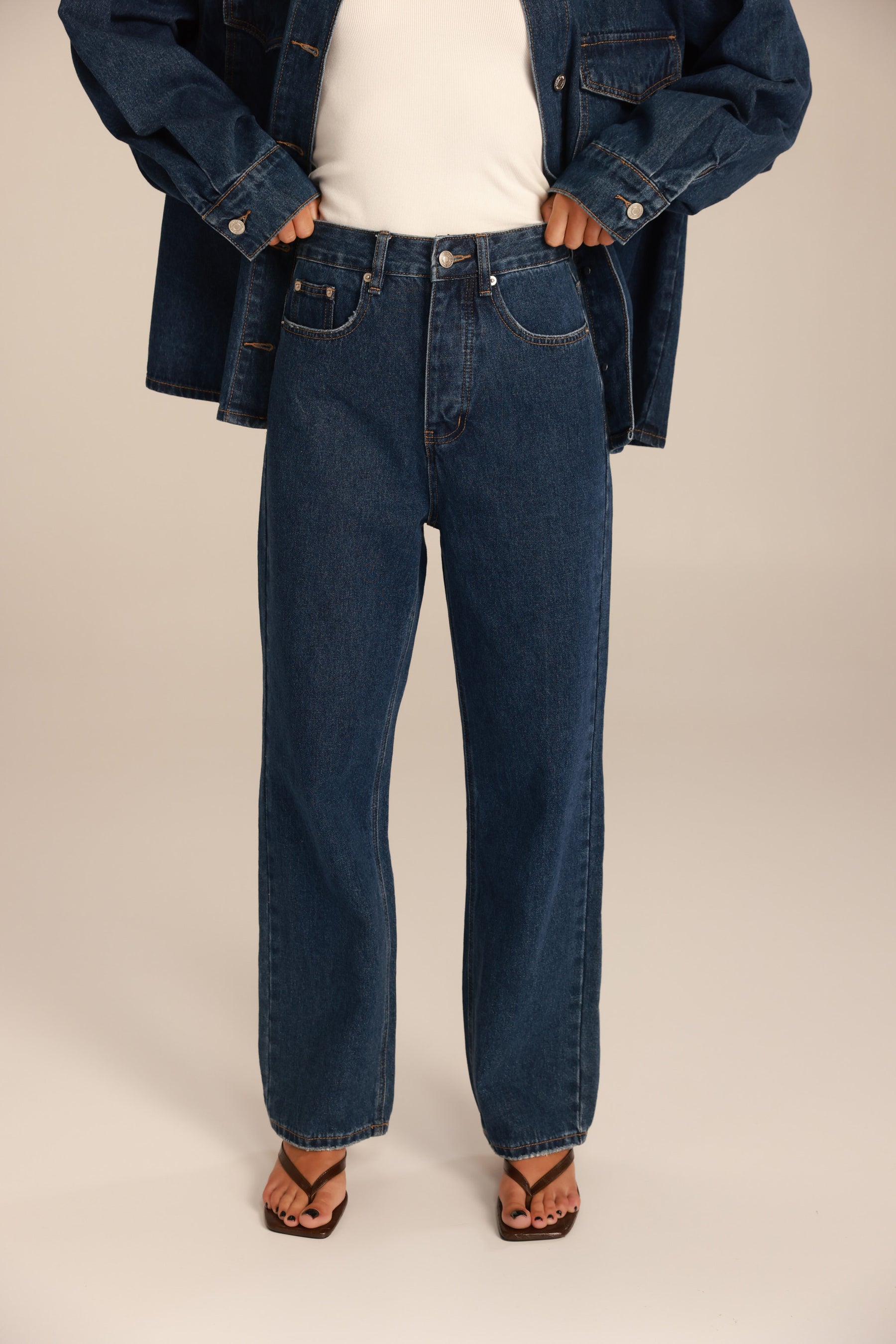 ג'ינס היילי כחול כהה