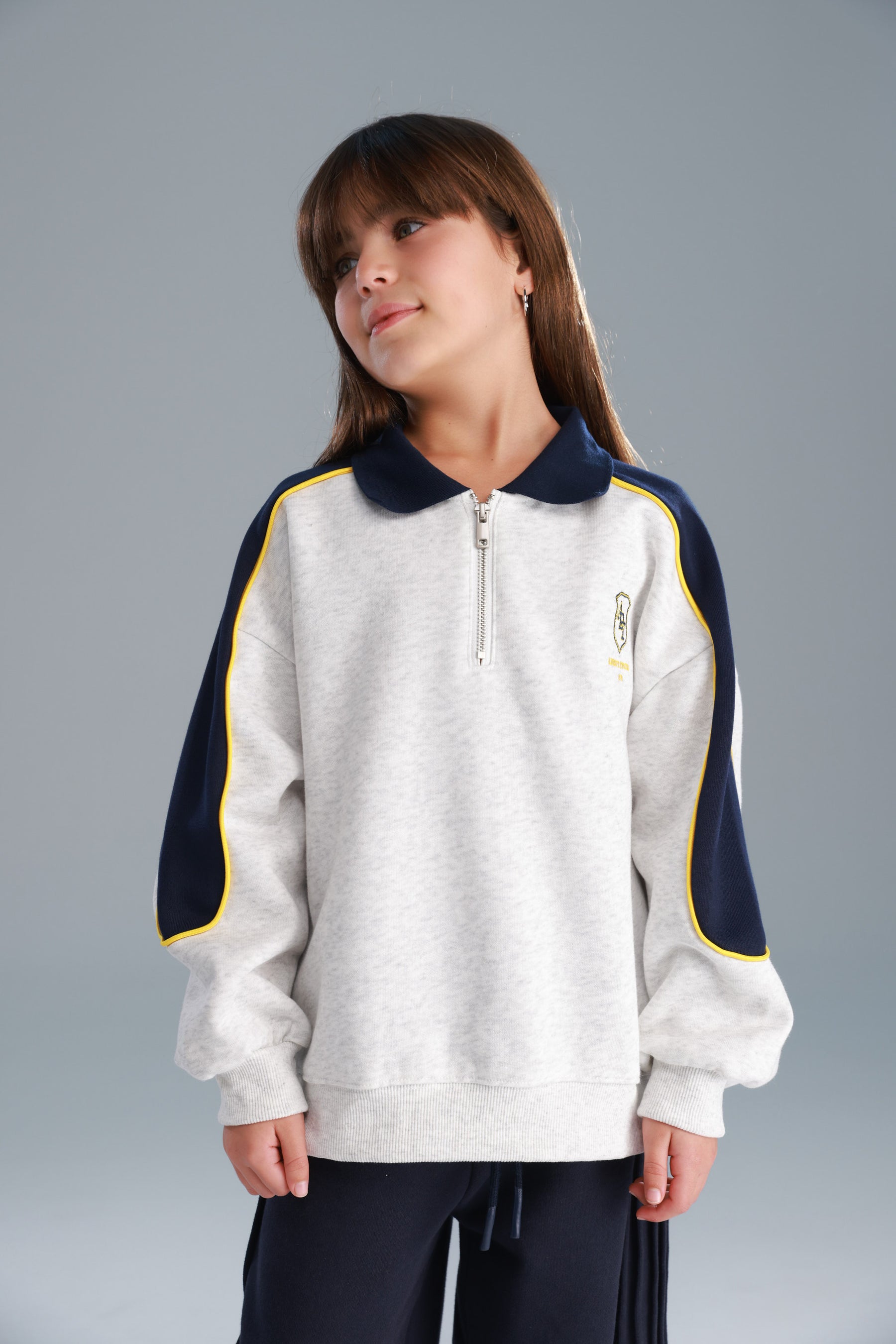 סוויטשירט לין אפור