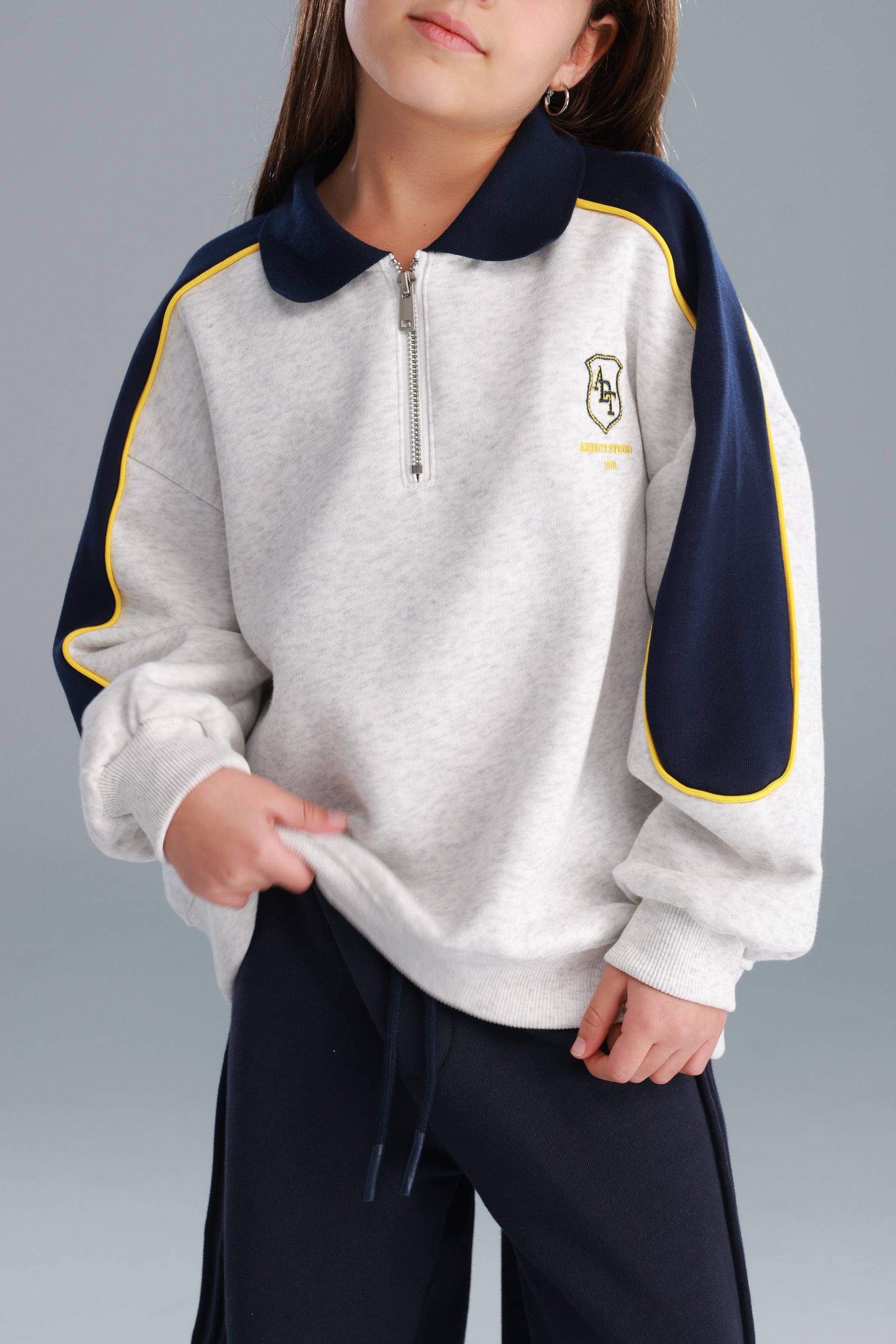 סוויטשירט לין אפור