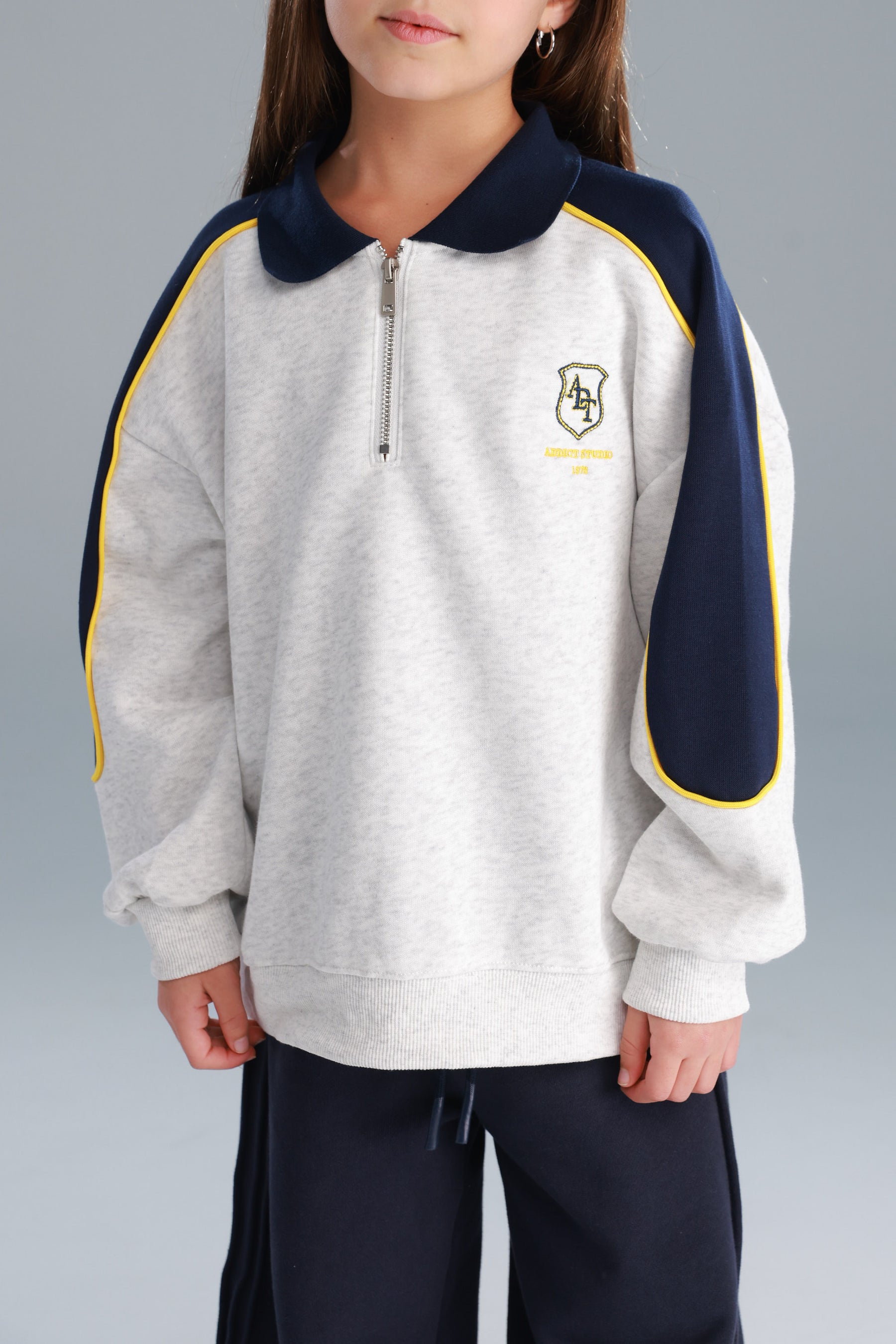 סוויטשירט לין אפור