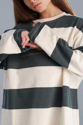 חולצת ויולה ירוק/שמנת