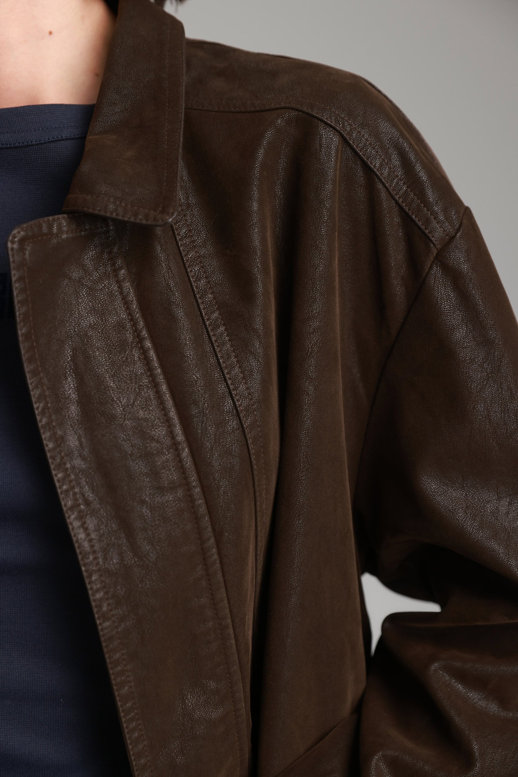 מעיל ג'ני חום כהה