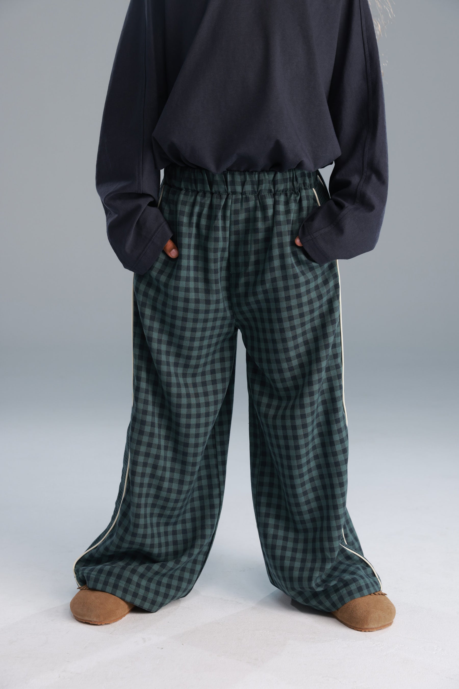 מכנסי דאפי משבצות ירוקות