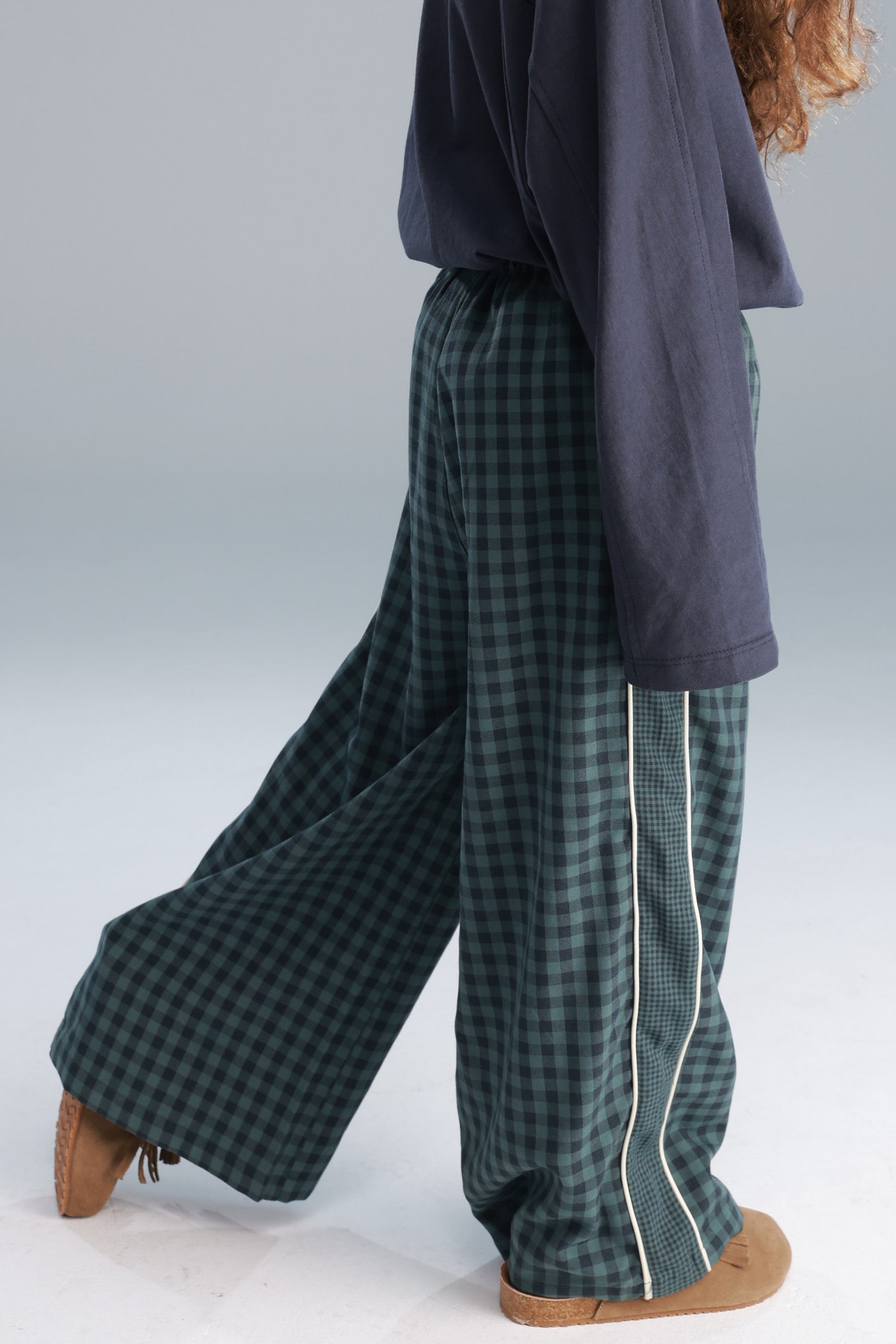 מכנסי דאפי משבצות ירוקות