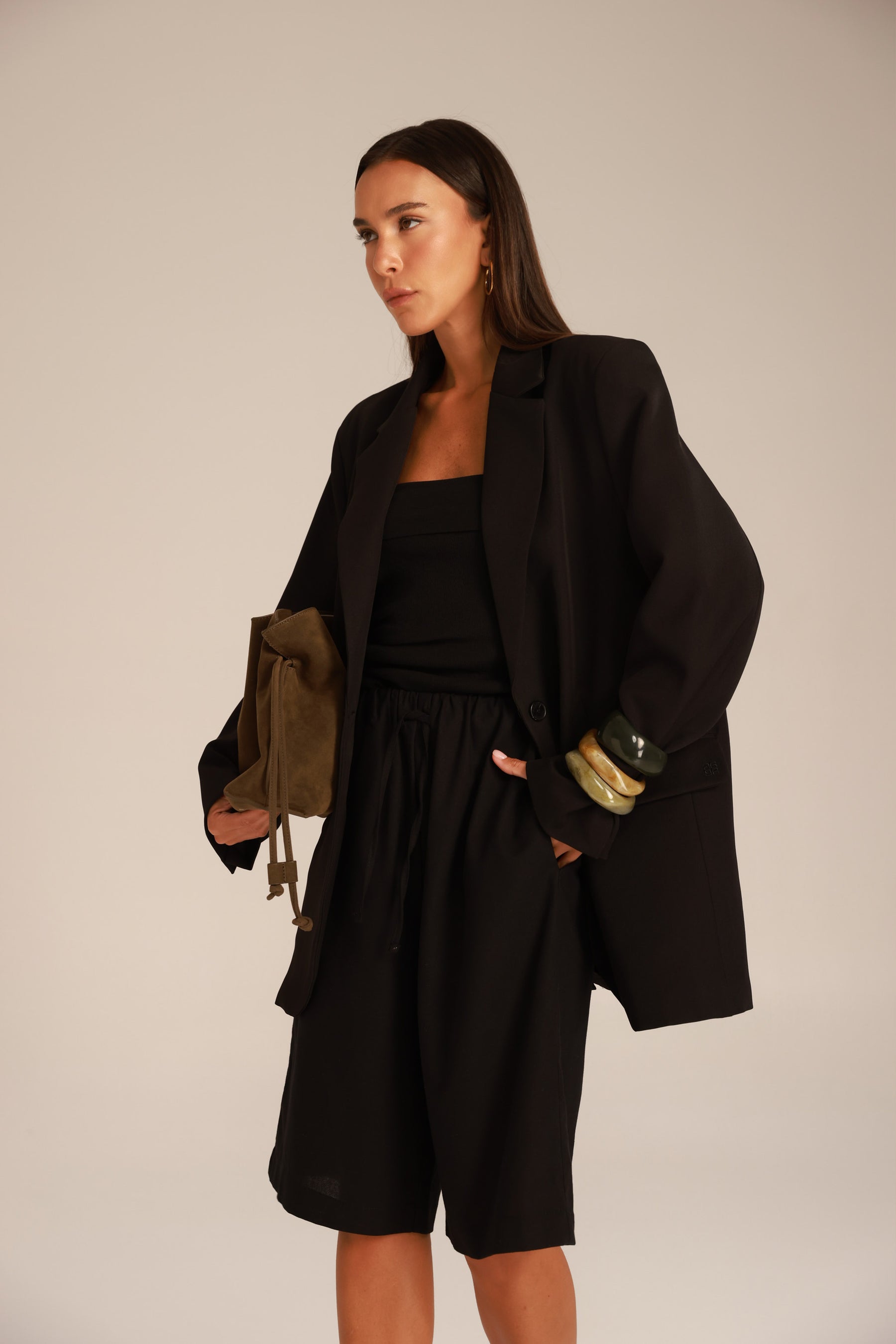 מכנסי נאנו שחורים