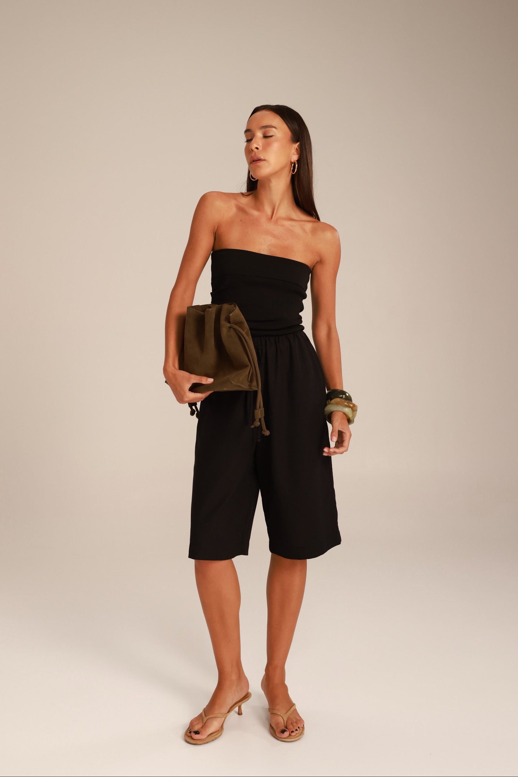 מכנסי נאנו שחורים