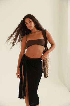 Daia Knit Sarong Black