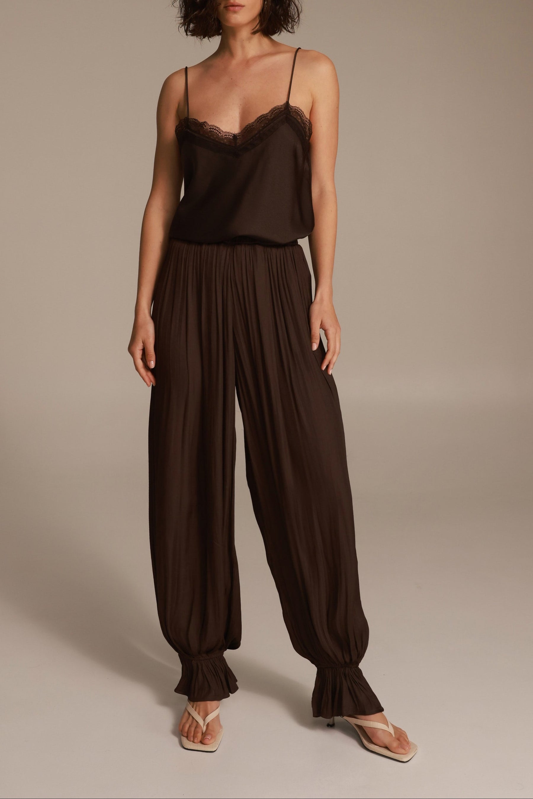 מכנסי אדיה חום כהה